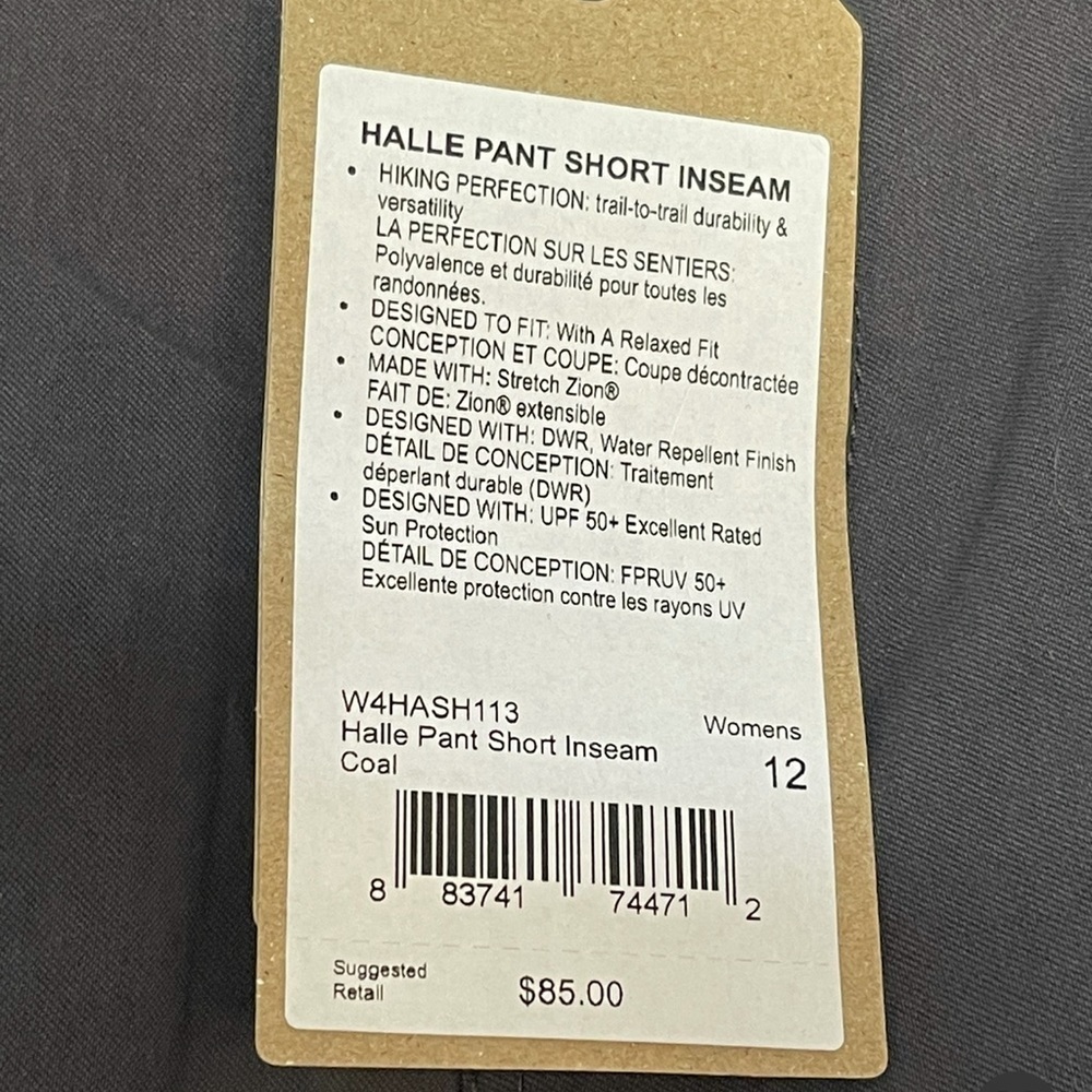 Prana Halle Pant Short Inseam in Coal size 12 - Picture 7 of 10